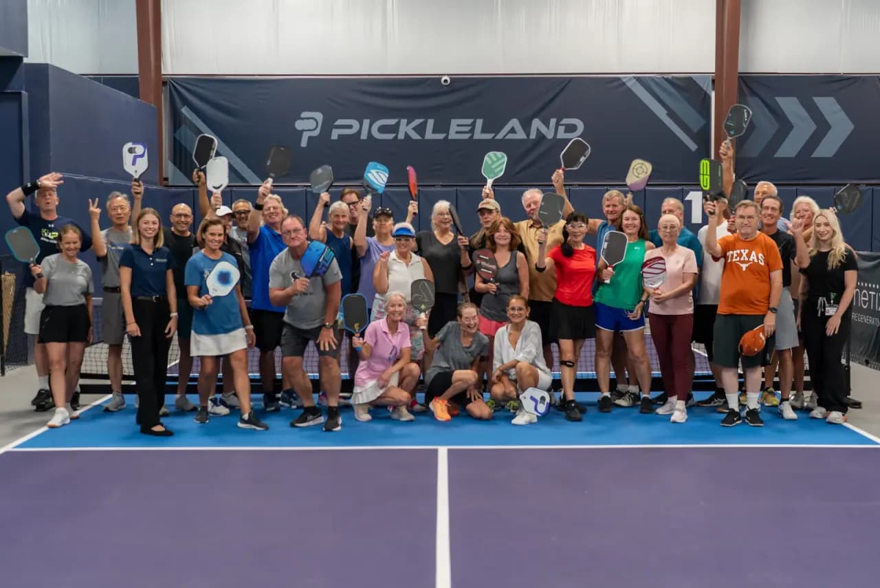 Pickleland ATX members after an open-play session